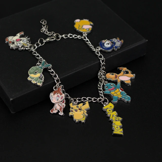 Pokemon Anime Bracelet Cute Cartoon Eevee Pendant Bracelets Metal Enamel  Charm Bangle Women Fashion Jewelry Hand Chain Gifts