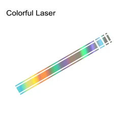 Racing Style Car Hood Vinyl Sticker - Bold Vinyl Decor Decal (Colorful Laser)