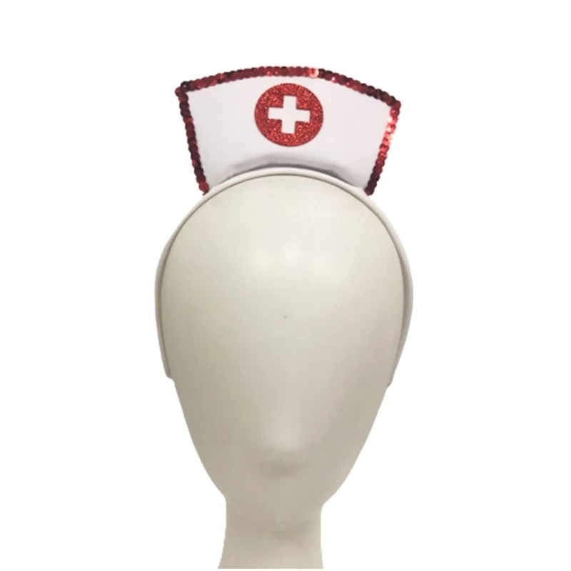 

Сексуальная шляпа медсестры для взрослых, ролевые игры, косплей, костюм на Хэллоуин, реквизит