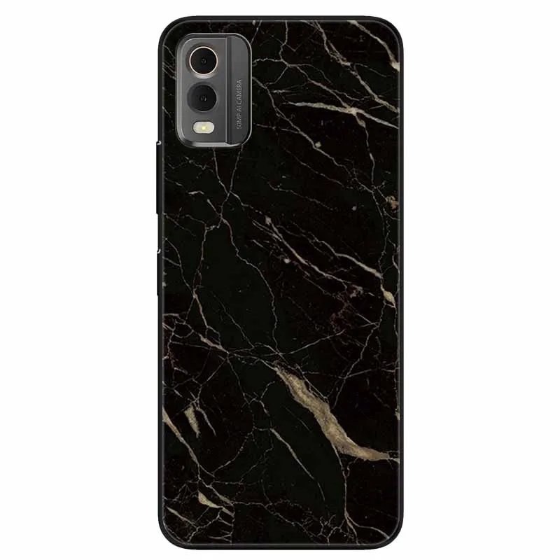 Luxury Marble Soft Silicon Shockproof Phone Cover - Nokia C210