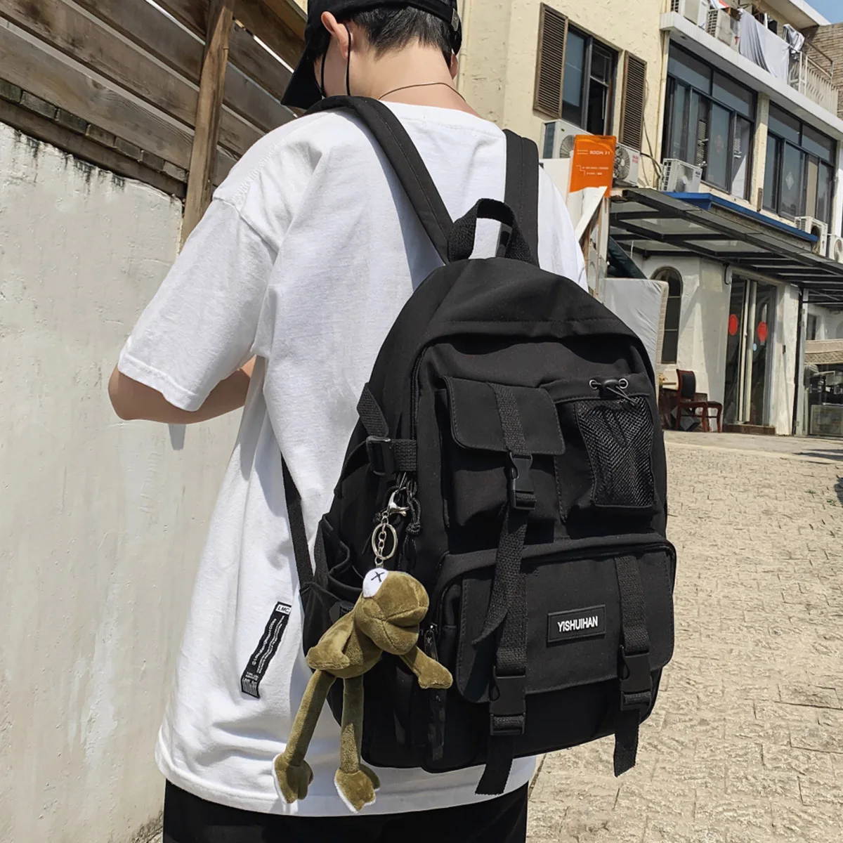 2024 Women School Backpack Black Nylon Bagpack Female Anti Theft Rucksack Casual Lady Travel Bag Korean Back Pack Mochila