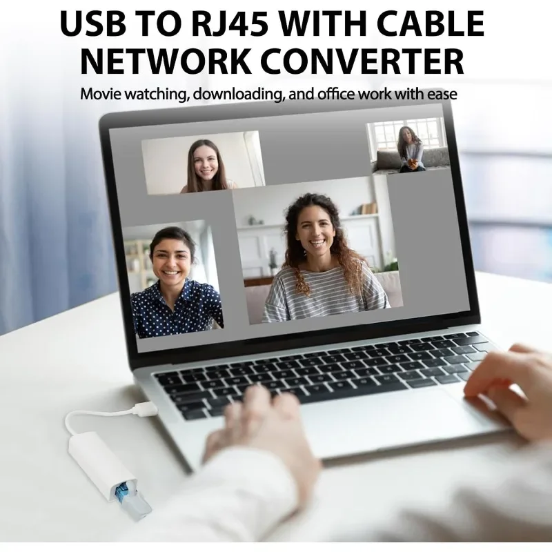 USB 2.0 - RJ45 100Mbps 드라이버가 필요 없는 네트워크 어댑터 이더넷 LAN 카드 노트북 PC 전화 TV 박스와 호환 가능 플러그 앤 플레이