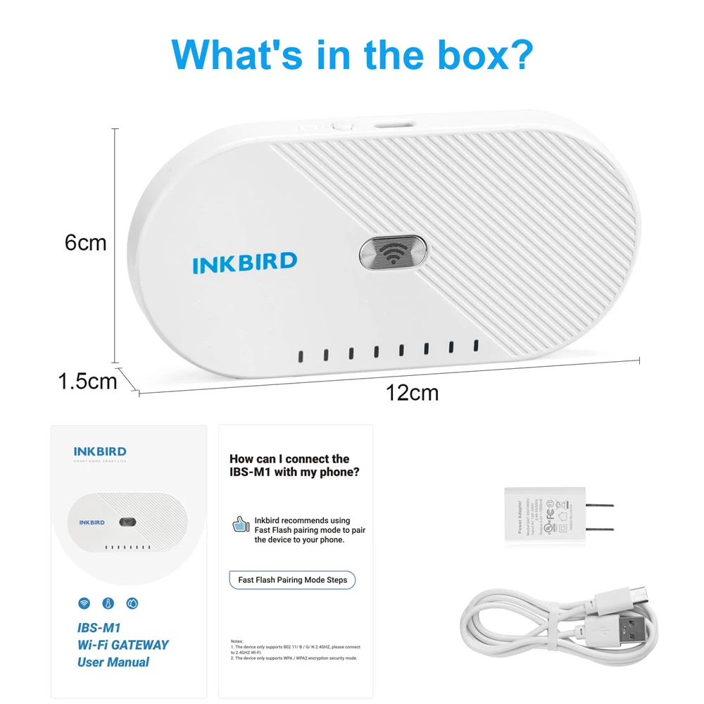 Inkbird IBS-M1 wi-fiゲートウェイは、inkbirdデバイス (IBS-TH1 Inkbird IBS-M1 wi-fiゲートウェイは、inkbirdデバイス (IBS-TH1