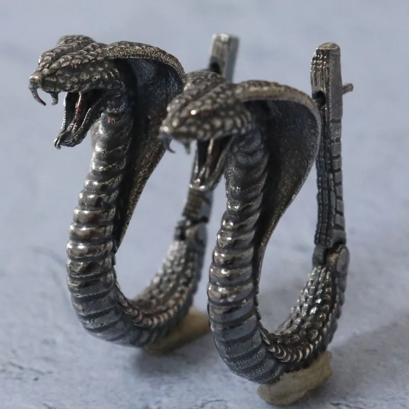 10.5g Cobra Snake EarRings Serpent Women Present EarRings  Customized 925 Solid Sterling Silver EarRings