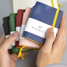 

A6 A7 Notebook Strap Mini Planner Agenda 2022 Stationery Notepad Kawaii Portable Pocket Book Student Wrong Question Diary Book