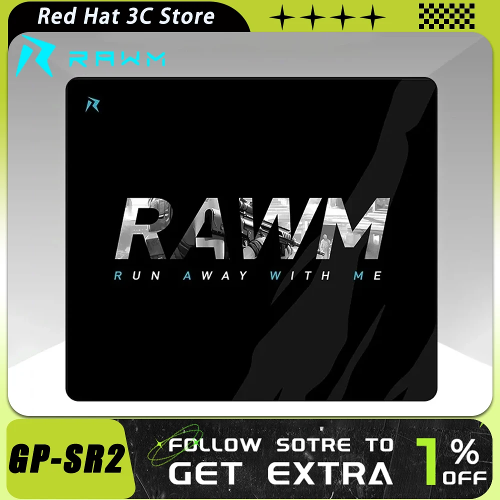 

Rawm Gp-Sr2 E-спортивный коврик для мыши 4 мм, резиновый коврик для мыши, подушка с защитой от пота, мышь Scr, эргономичный ПК-геймерский аксессуар, игровые подарки