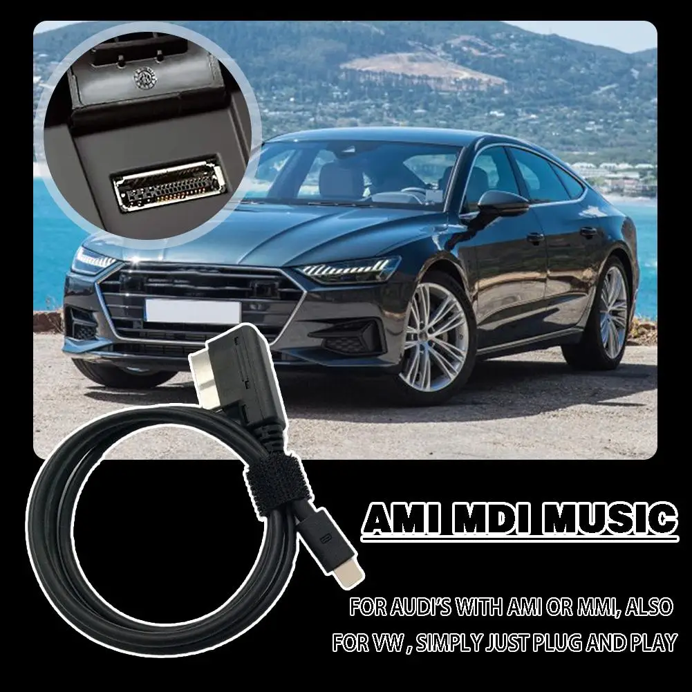 MMI MDI Interface Music Adapter AMI Audio Cable Compatible Iphone X 8 7 6S 6Plus Auto Parts Y3W3 For Audi For VW