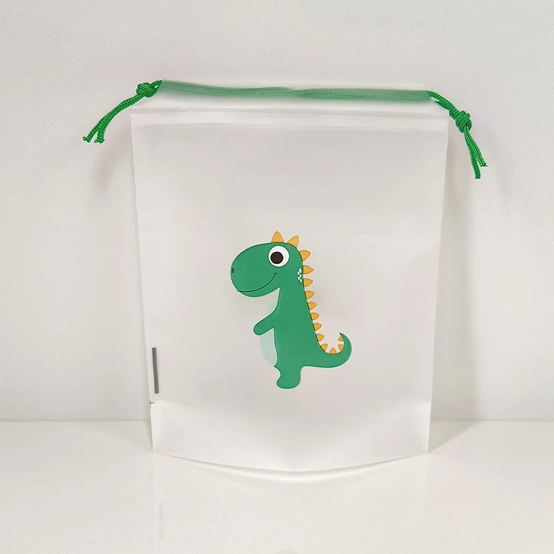 Transparent Drawstring Bags Exquisite Cartoon Patterns Waterproof Easy-to-carry Grocery storage bag 10
