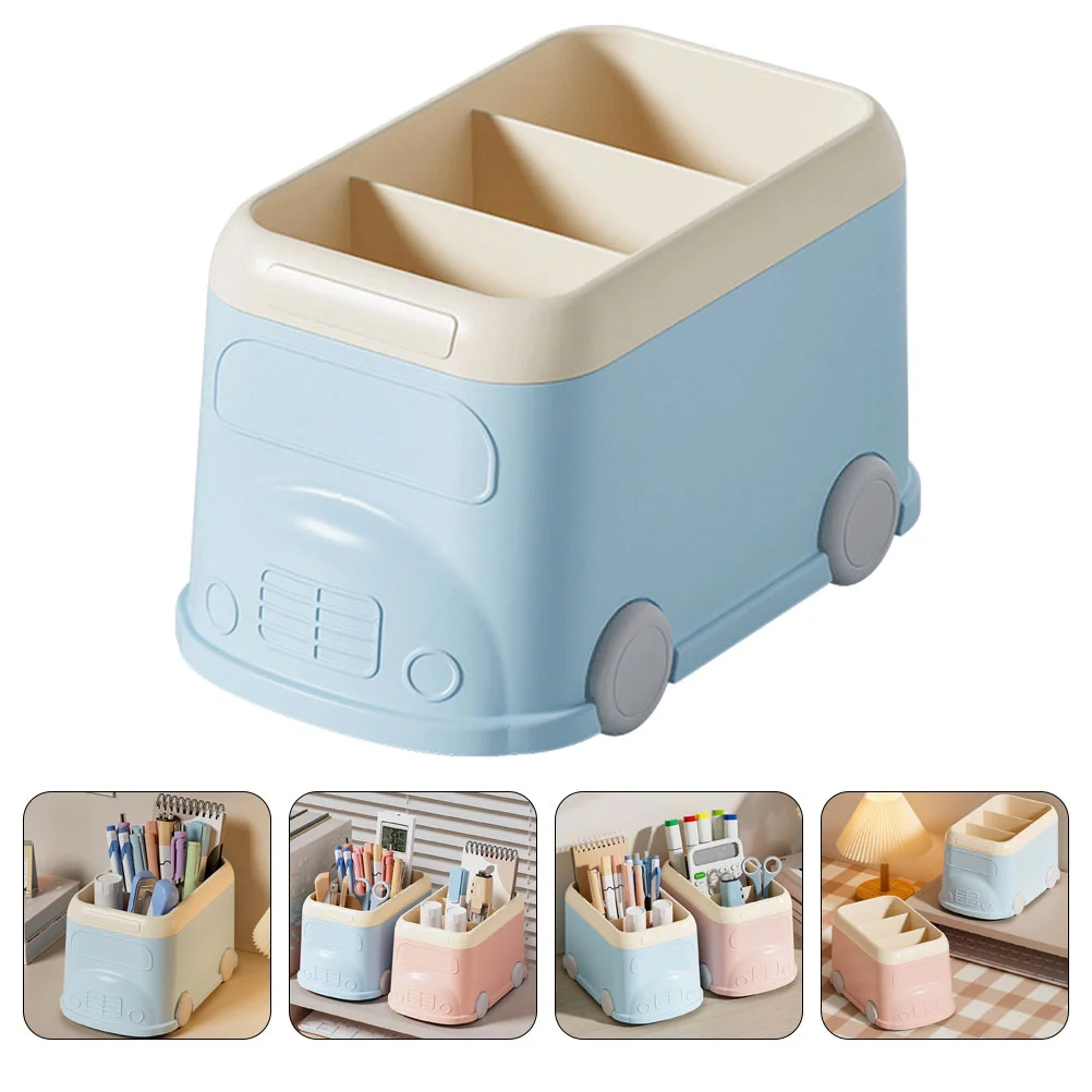 

Multi-Grid Pens Pencils Holder Office Plastic Desk Organizer Desktop Stationery Box Desktop Pen Box Sewing Items Storage Box