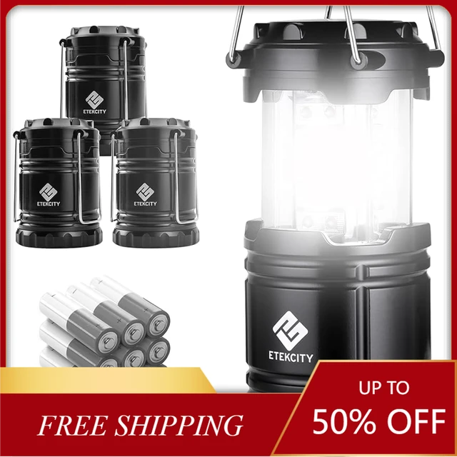 Etekcity Lantern Camping Essentials Lights, Led Lantern for Power Outages,  Tent Lights for Emergency, Hurricane, Battery Powered Flashlight, Survival