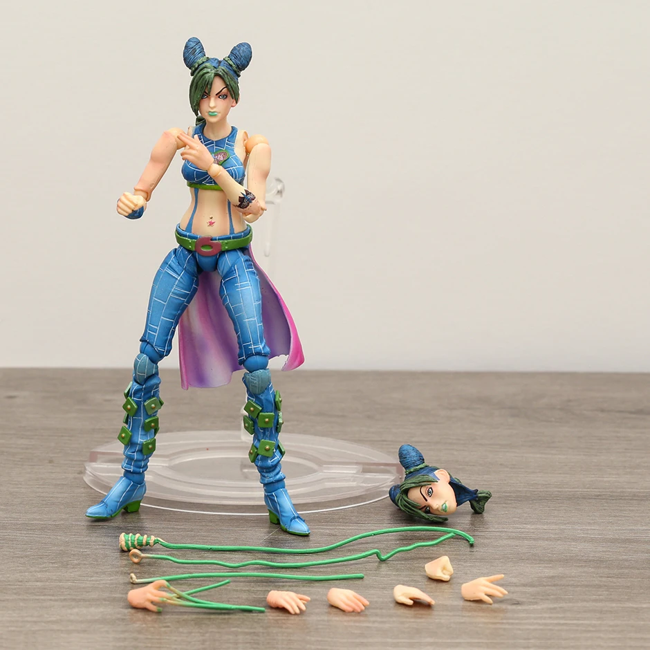 

Jolyne Cujoh JoJos Bizarre Adventure Super Action Statue Anime Figure PVC Model Toys Gift