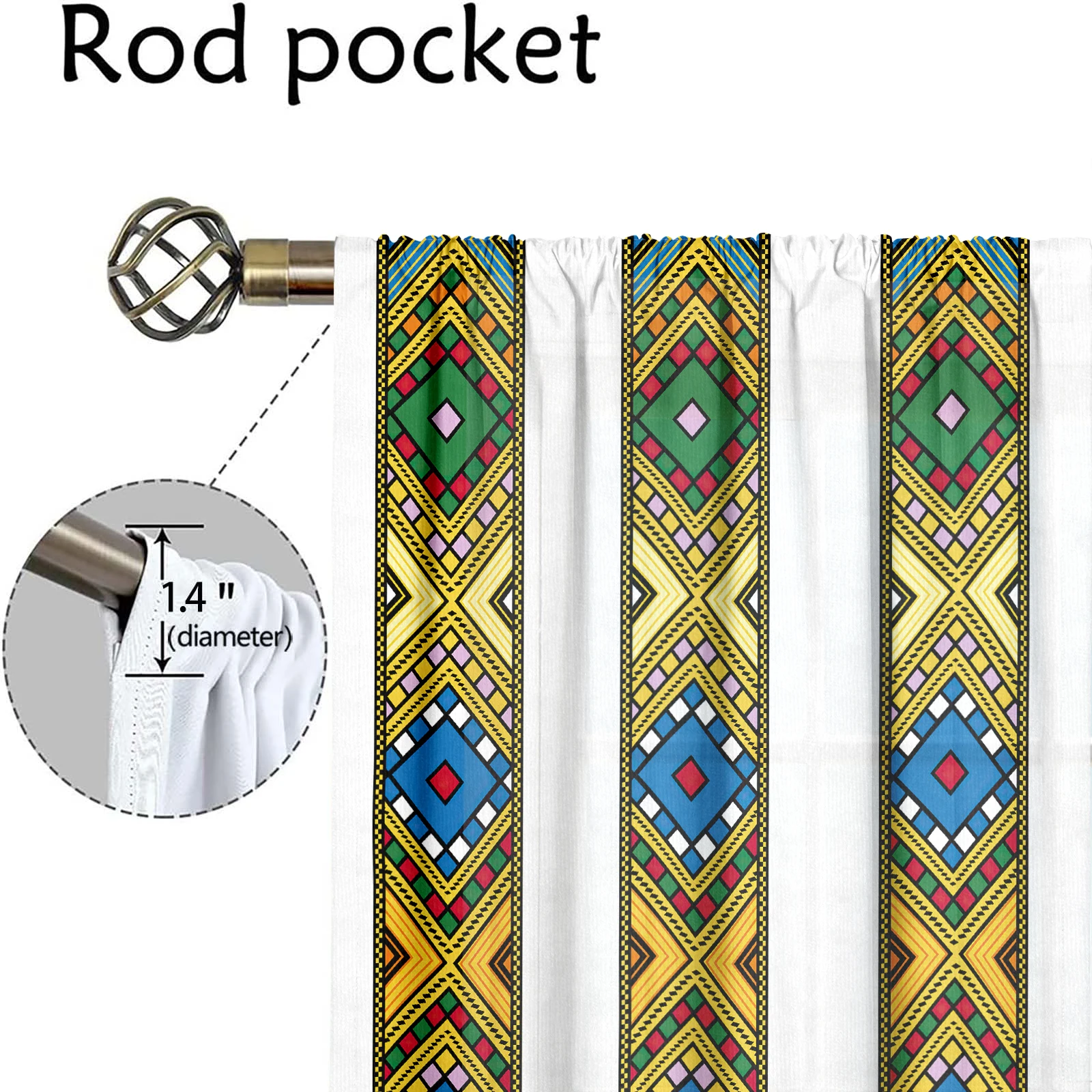 2024 Luxury Eritrean/ Ethiopian Modern  Window Curtains Saba and Telet Design Punch/Hook Curtains for Living Room Drapes 2 Piece 6