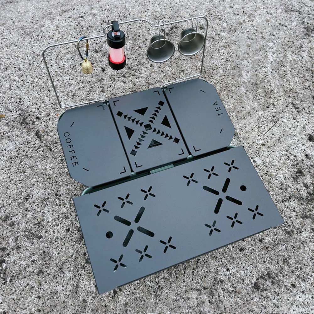 Folding Table Board Plate Heavy Duty Table Board Portable Mini Shelf Aluminum Alloy for Stanley Lunch Box 9.4L Camping Gear