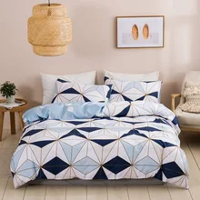 Modern Geometric Pattern Pink Bedding Set King Size Home Soft Queen Duvet Cover Set with Pillowcase Full Twin Bed Quilt Cover