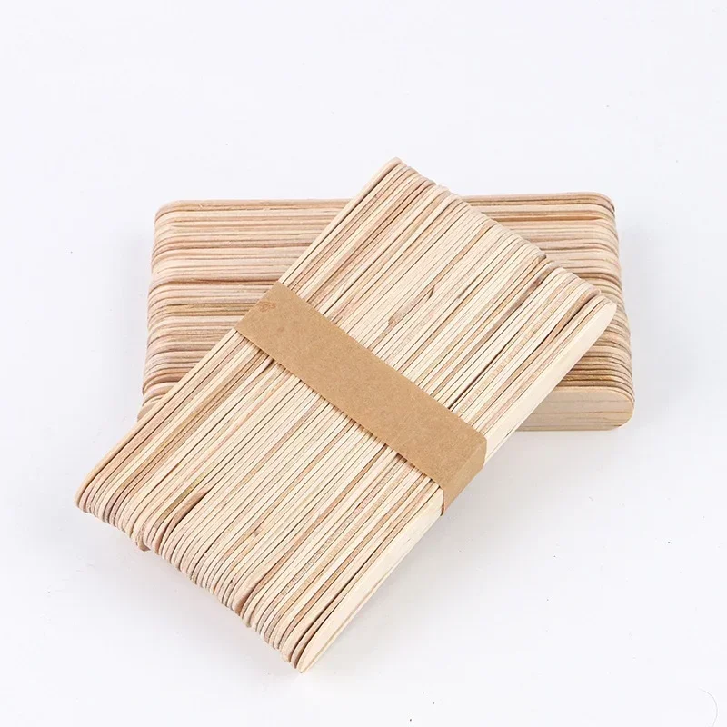 100pcs/ Beeswax Shaving Stick Wooden Removal Sticks Wax Waxing Disposable Sticks Beauty Toiletry Kits Wood Apply Wax Rod 4