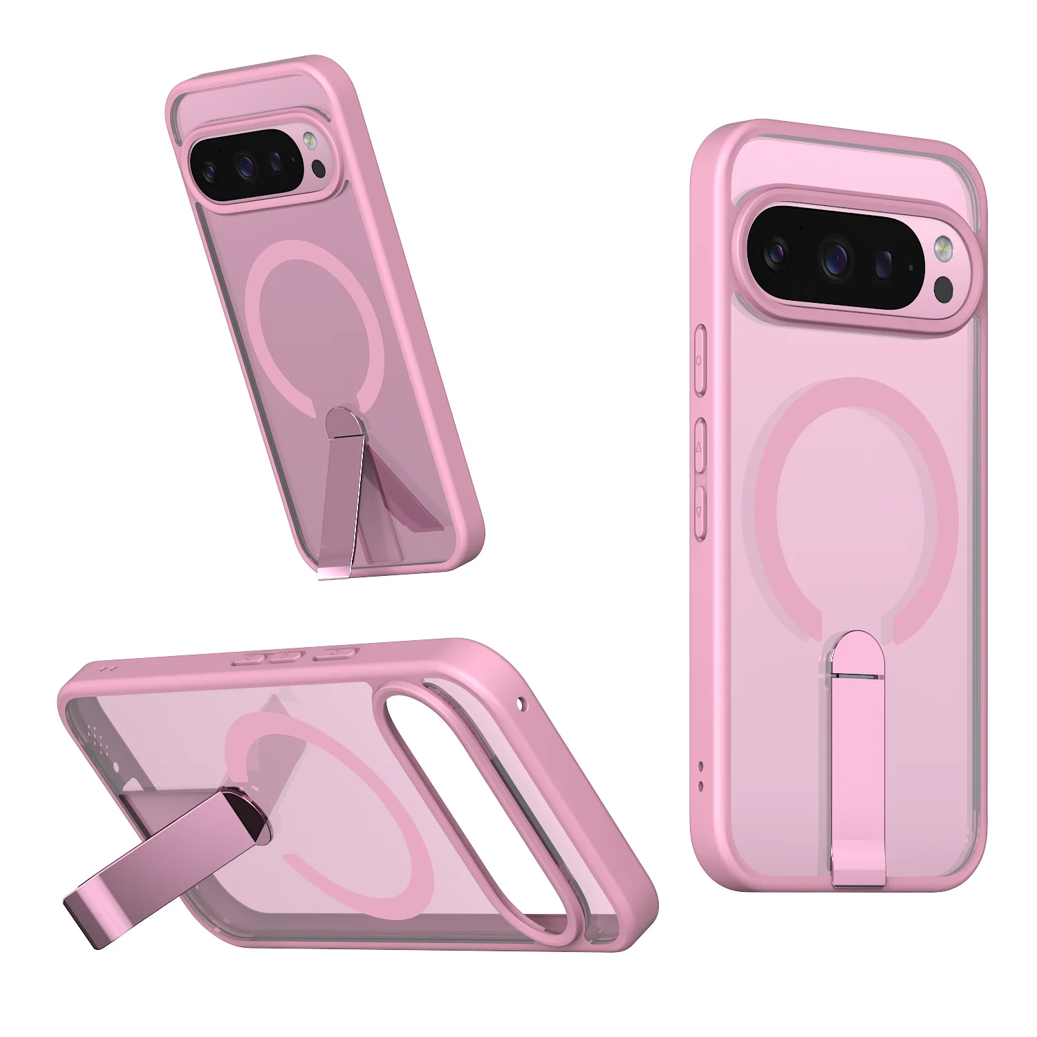Premium Magnetic Stand Armor Phone Case with Magsafe Wireless Charging Compatibility - Shockproof and Durable Cover