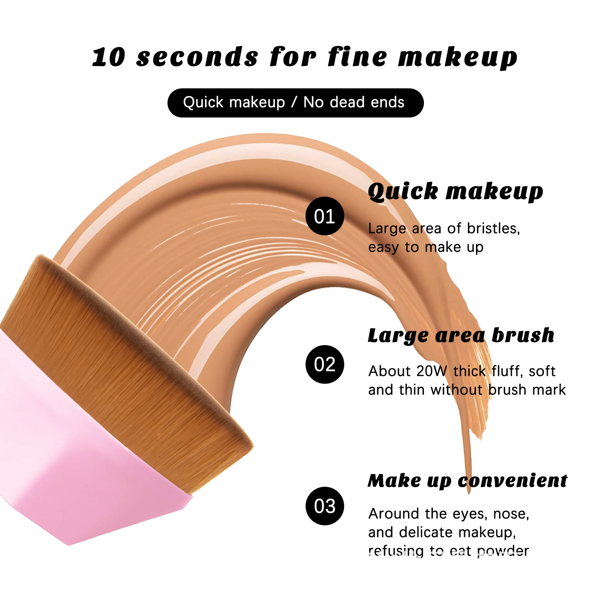 Makeup Brushes For BB Cream Powder Foundation Make-up for Women Brush Cosmetic Tool Makeup Brushes For BB Cream Powder Foundation Make-up for Women Brush Cosmetic Tool