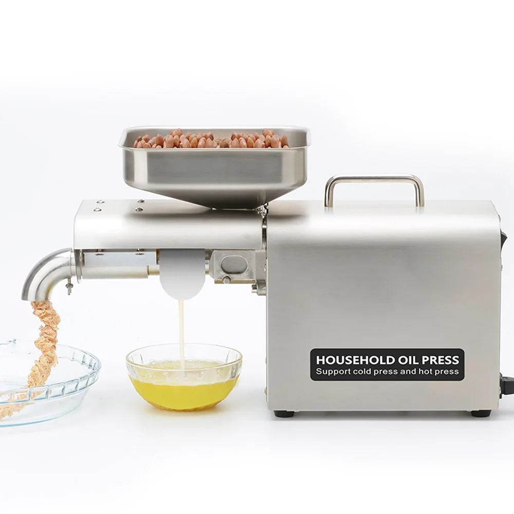 Stainless Steel Household Oil Press Fully Automatic German Small Commercial Intelligent Cold and Hot Pressing, Free Frying