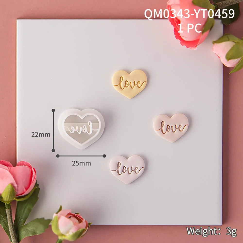 Valentinstag Polymer Clay Cutters Herz/Liebe Form Schneiden Formen Nette Keramik Ton Form DIY Ohrring Schmuck Präge Werkzeuge – Detail 9
