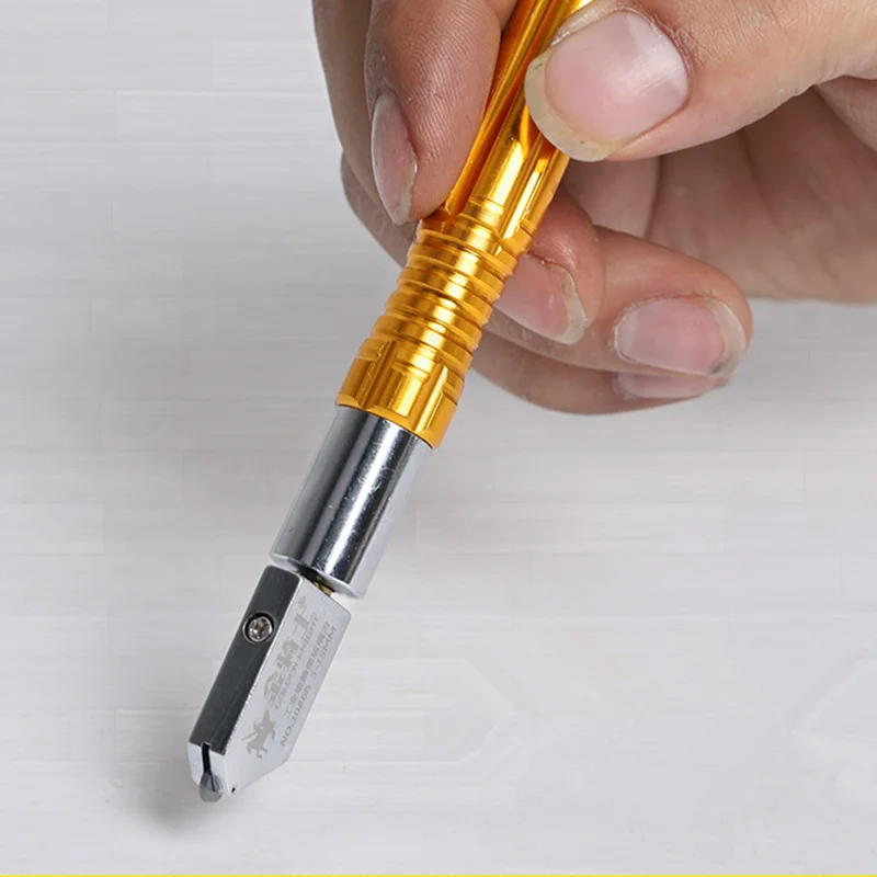 Glass Cutter 2mm-15mm,Upgrade Glass Cutter Tool,Pencil Style Oil Feed  Carbide Tip for Glass Cutting/Tiles/Mirror/,Screwdriver - AliExpress