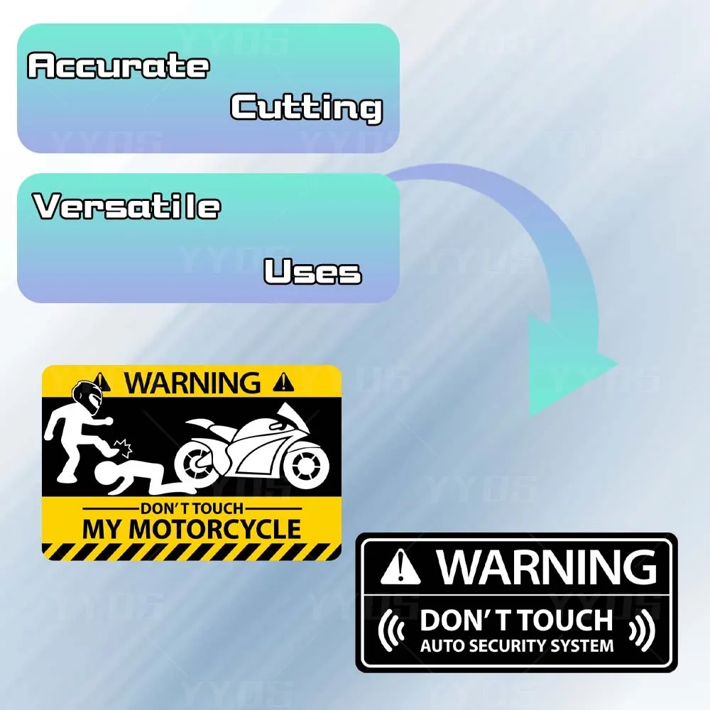 Warning Danger Banning Sign Decal Motorcycle Reflective Sticker Anti-Theft Protect Accessories For Kawasaki Suzuki Honda Vespa