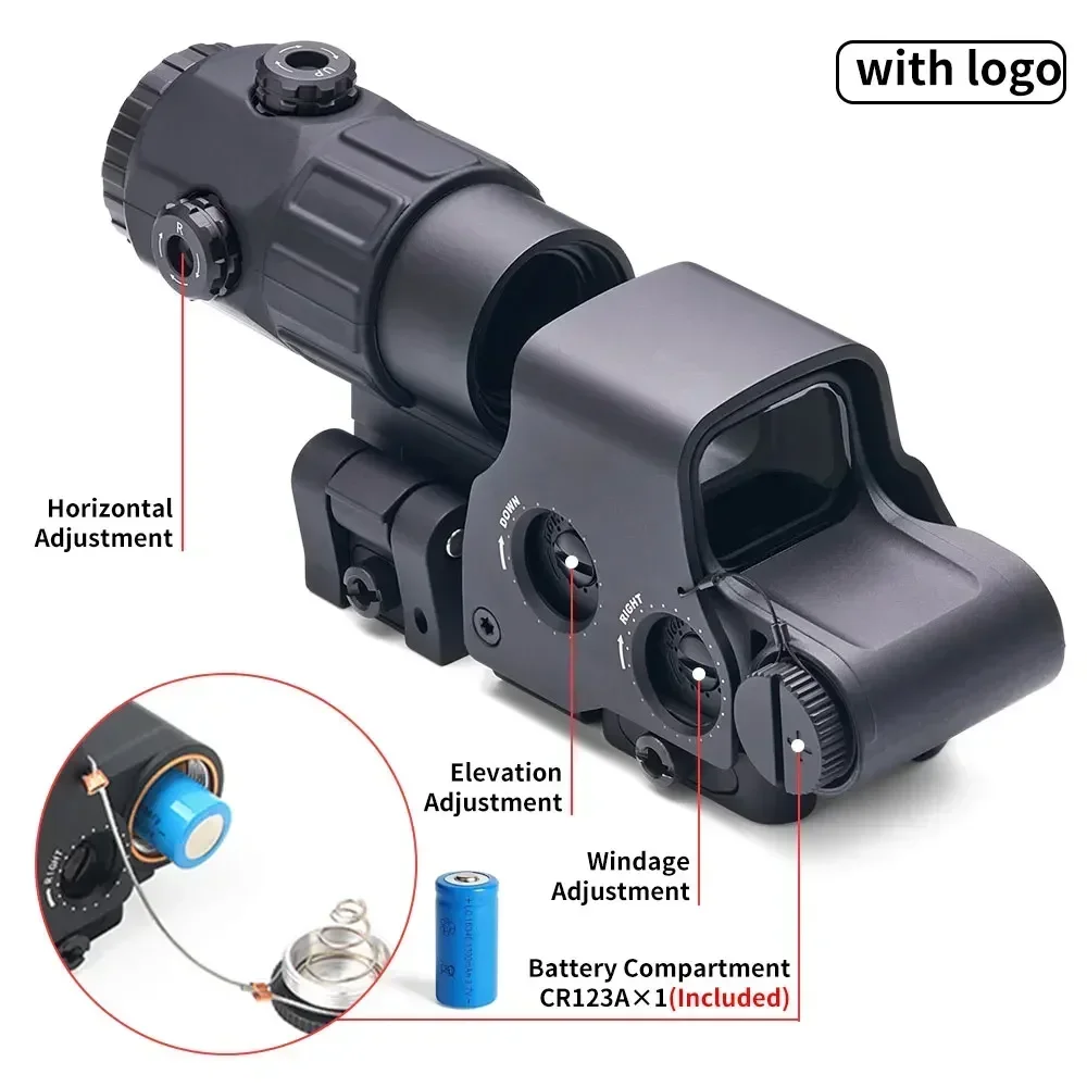 Eotech Holographic Collimator 558 Red Dot Sight G43/G33/G45 3X 5X Magnifier Airsoft Hunting Gear w/ 20mm Rail Mounts & QD Lever red dot sight holographic collimator