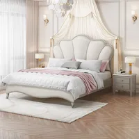 Organisateur de lit Queen Size Crème Deluxe pour Chambre à Coucher, Style Princesse Filles, Accessoires de Maison 3