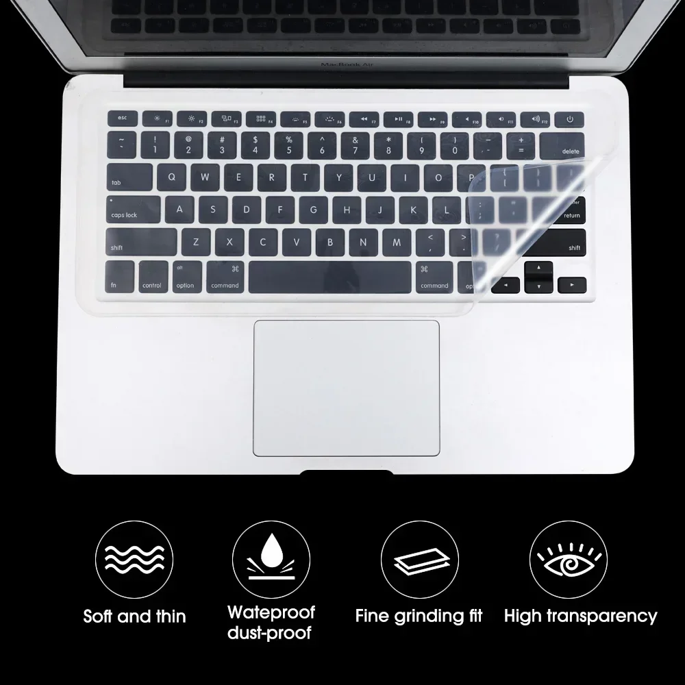 Clear Laptop Keyboard Protective Film 10/14/15.6 Inch Universal Notebook Keyboard Waterproof Silicone Full Cover Dustproof Film keyboard silicone cover keyboard cover