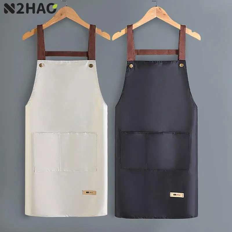 

Новая кухня, искусственная кожа, Мужской рабочий фартук шеф-повара для гриля, ресторана, бара, магазина, кафе, салонов красоты, студии, униформа для работы