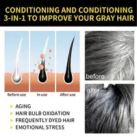 100ML Magic Natural Herbal Hair Dye Shampoo 3 in 1 Hair Color Shampoo for Gary Hair Dark Brown Black Women & Men Grey Coverage 2