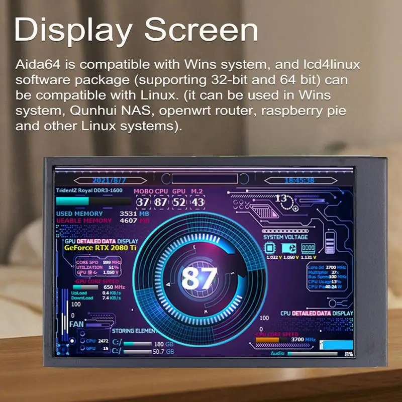 CPU GPU  HDD ͸ USB ÷, AIDA64  ̴ ǻ , 3.5 ġ IPS Ÿ C  ȭ, Ӱ AIDA6