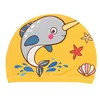 Cartoon Kawaii Swimming Cap for Children Kids Cute Dolphin Elephant Cat Pattern Swim Hat Cap Ear Protection Swim Cap 4
