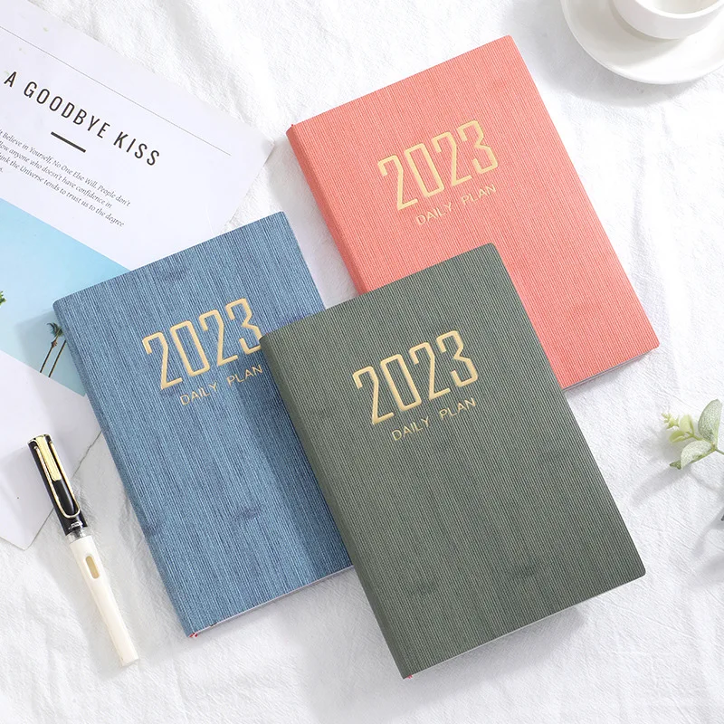 2023 A6 Mini Notebook 365 Days Portable Pocket Notepad Daily Weekly Agenda Planner Notebooks Stationery Office School Supplies