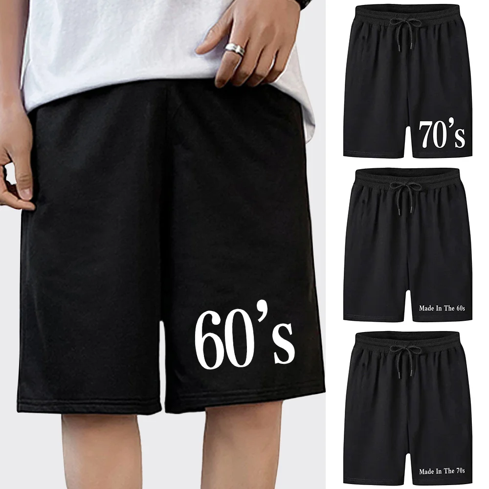 

Men Sports Shorts Fitness Training Casual Years Pattern New Summer Running Shorts Breathable Sweat Workout Absorbing Pants