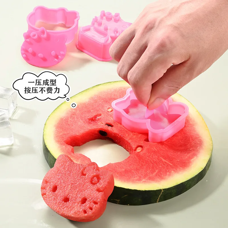 

Hello Kitty 3D Three-dimensional Fruit Mold Anime Sanrio Cookie Food Mold Cute Kitchen Utensils Kawaii Party Birthday Gift