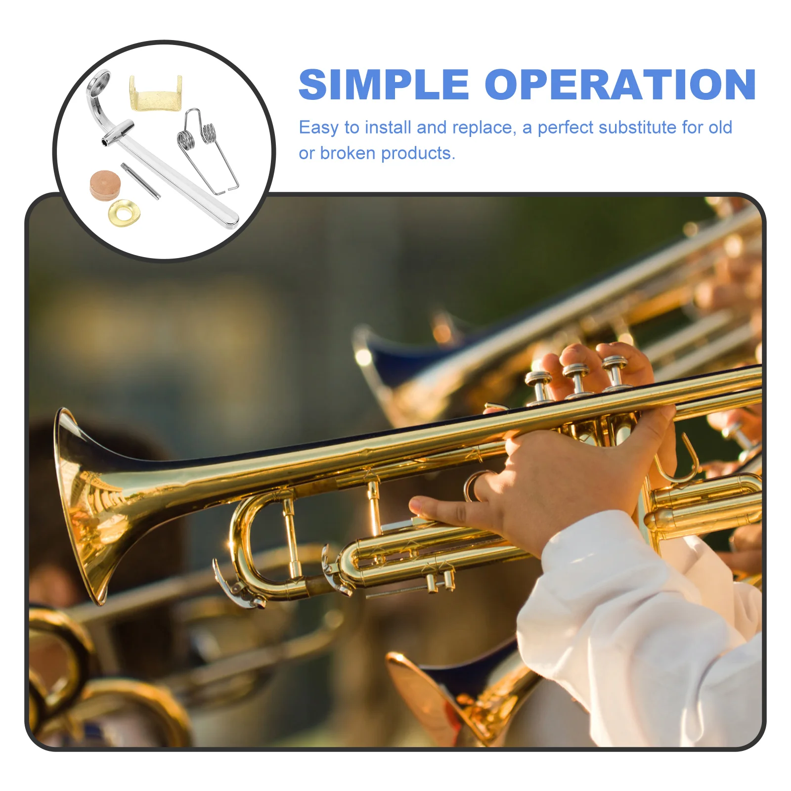 Complete Set of Trombone Accessories Part Draining Component Valves Corks Bond Water Gate Key Pads with