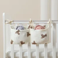 New Bedside Diaper Bag Cute Cartoon Baby Disposable Diaper Storage Bag Handbag Boys Girls Baby Crib Bottle Trolley Hanging Bag 1