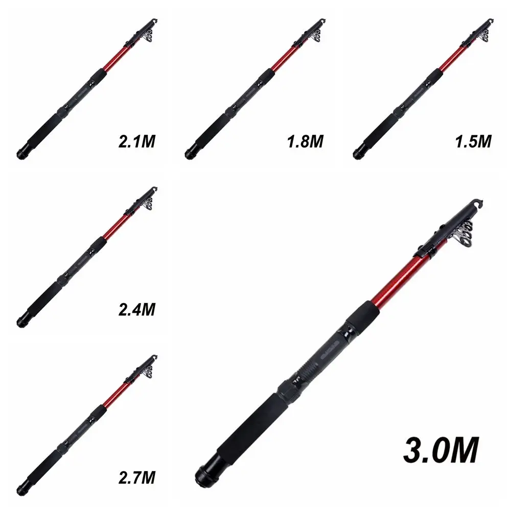 1.5-3.0m Outdoor Fiberglass Sea Fishhing Rod Portable Spinning Telescopic  Fishing Rod Pole Hard Durable Fishing Tackle Tools