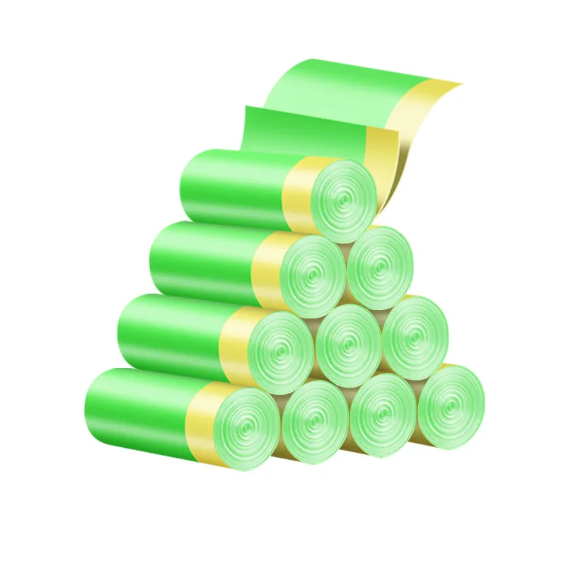 20pcs Green Portable Thickened Disposable Garbage Bags