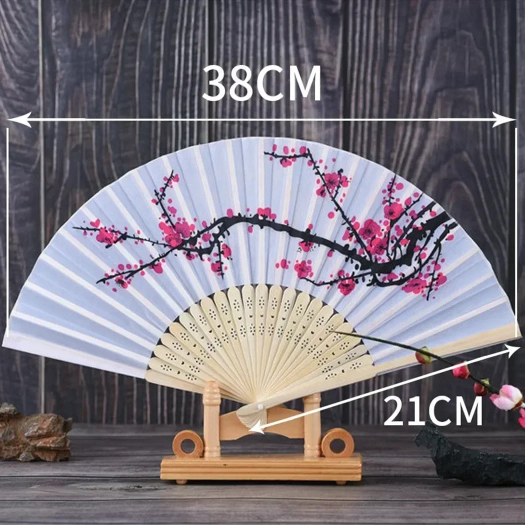 Folding Fan Cherry Blossom Fans Asian Wedding Favor Gift Party Reception Delicate Folding Japanese Style Fan Summer Decoration Bamboo 21cm
