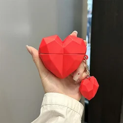 Love Heart Protective Headset Cover for FreeBuds SE2 or SE3 (With Pendant)