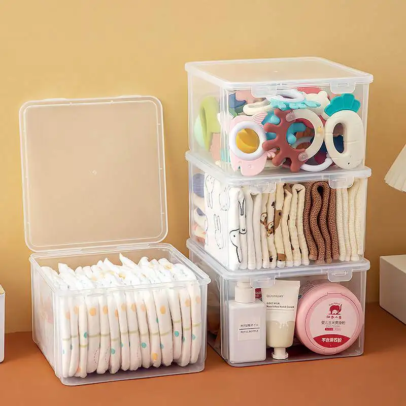 베이비 케어 정리함 수납 박스 기저귀 분류 데스크탑 칸막이 장난감 보관함 가정용 정리함 (조센 라이팅)