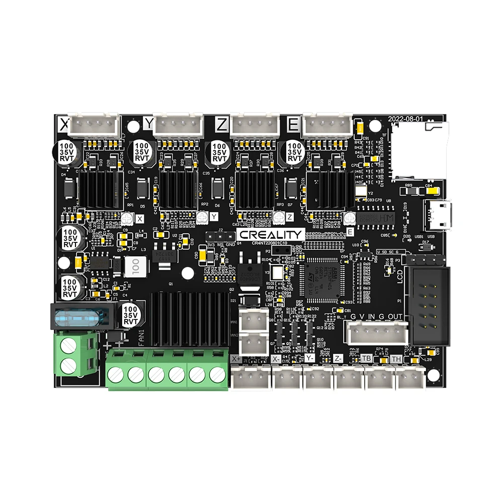 Creality Upgraded E3 Free-Runs TMC2209 32-bit Open-Source Silent Motherboard + 24V 4010 Axial Cooling Fan For ALL FDM 3D Printer