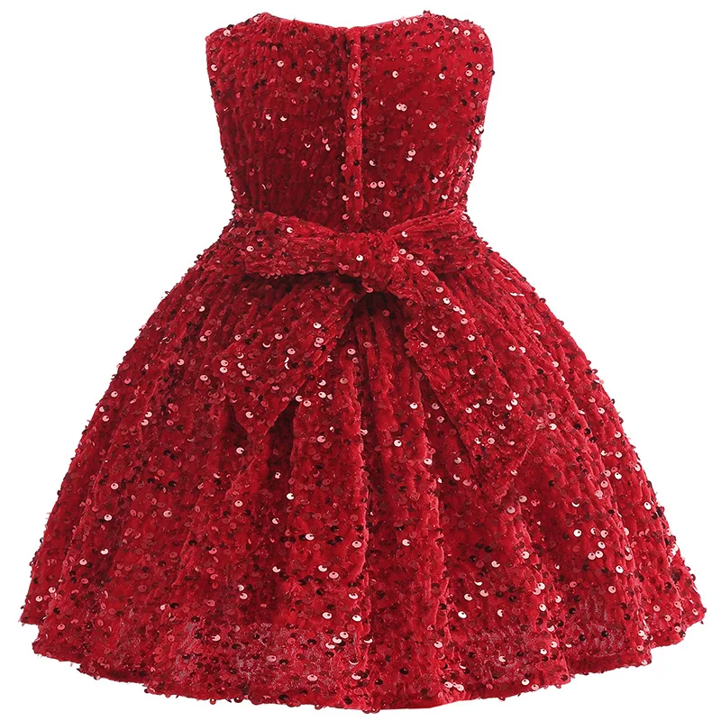 fitted lace wedding dress Buy Red Glitter Holiday Dress main image 0