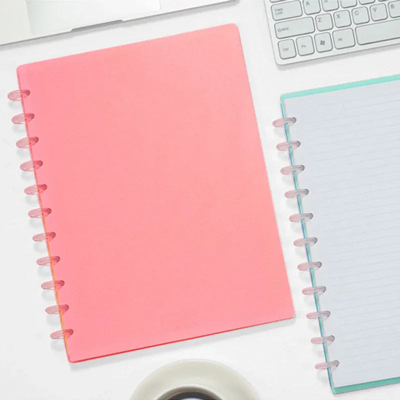 A5 Notebook Cover Diary Removable Spare Plastic Shell Mushroom Hole Notebooks Cover Binding Stationery Supplies 4