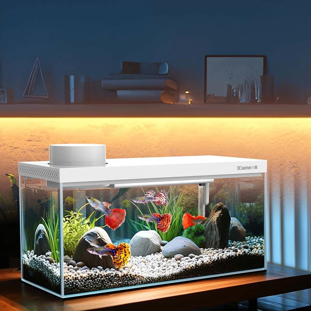 Smart Glass Acrylic Fish Tank Home Office Ecological Desktop