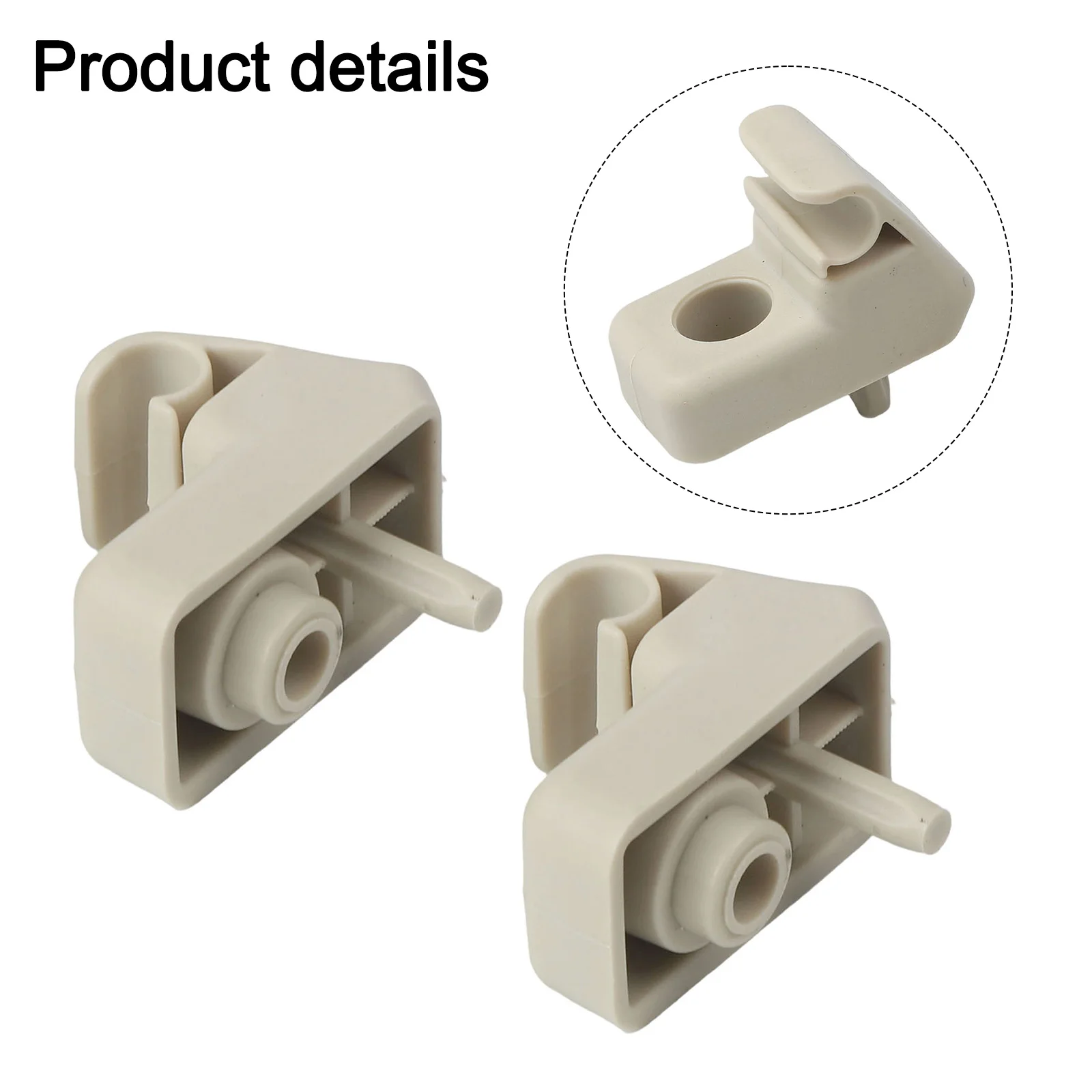 Auto-Innenraum, Auto-Sonnenblenden-Halterung, Visierhalterung, Beige, direkte Installation, einfach zu bedienen, aus ABS, praktisch und zuverlässig für Fiat – Detail 12