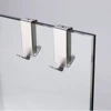 Bathroom Shower Door Hook Stainless Steel Over Glass Door Shower Towel Rack Bathrobe Hanger Holder Punch Free Wall Hooks 3