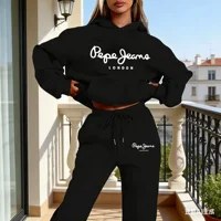 Offre spéciale quotidienne: vêtements de sport simples à manches longues pour femmes, pantalons de sport à la mode pour femmes, sweat à capuche de sport de plein air décontracté 3