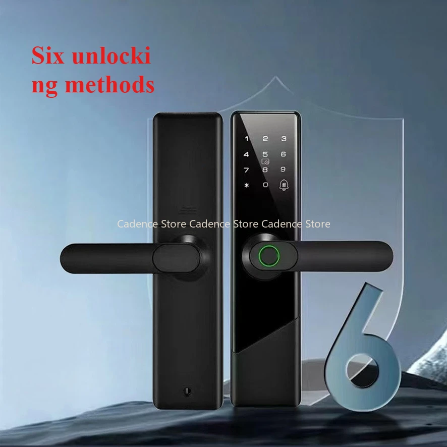 MOES Tuya ZigBee قفل الباب الذكي داخلي كلمة المرور بصمة عن بعد فتح Keycard العبث إنذار بطارية تعمل بالطاقة العمل مع اليكسا